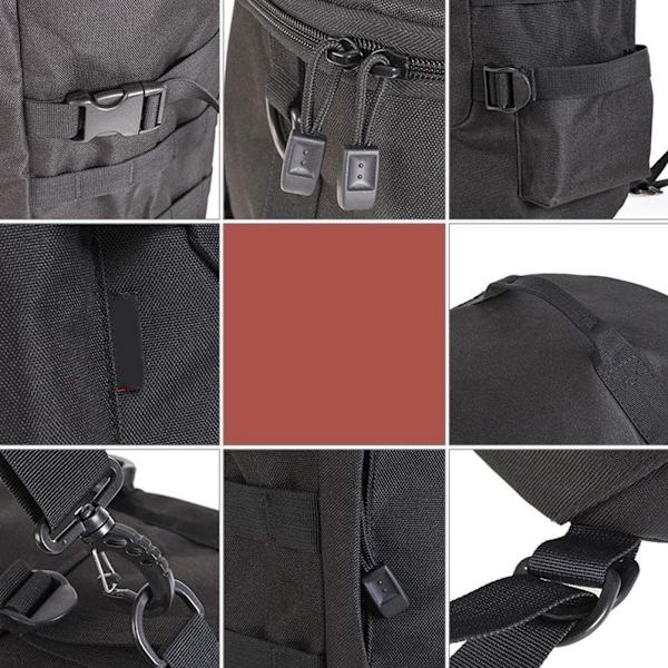 Fiskeryggsäck, Cylindrisk Fiskeryggsäck Polyester Svart