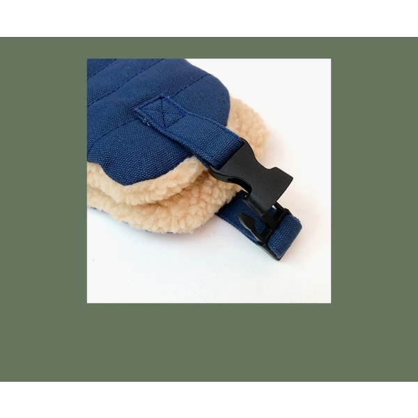 vinterridning skidpilot mössa fleece tjock svart dark blue