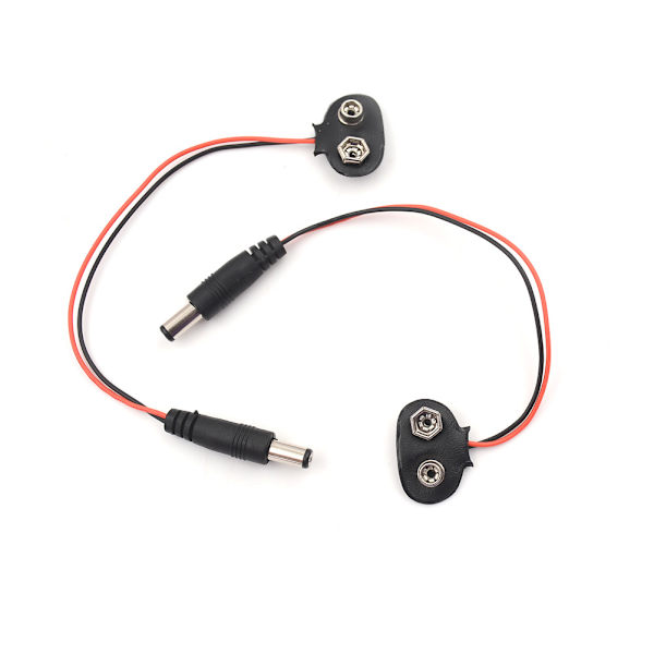10 st Experimentell 9V batteri Snap power till DC Clip Hane One Size