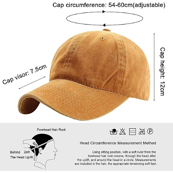 Cap Tvättbar Solid cap Herr Casual gul
