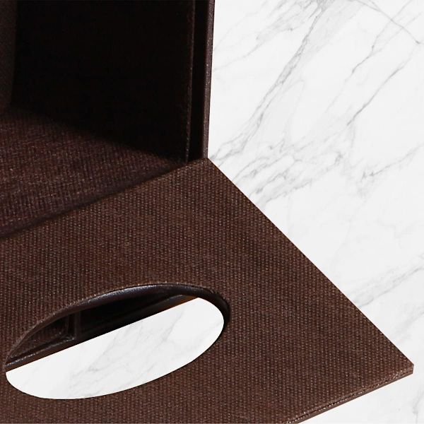 Tissue Box Lock Läder Retro Rektangulär Multifunktionell