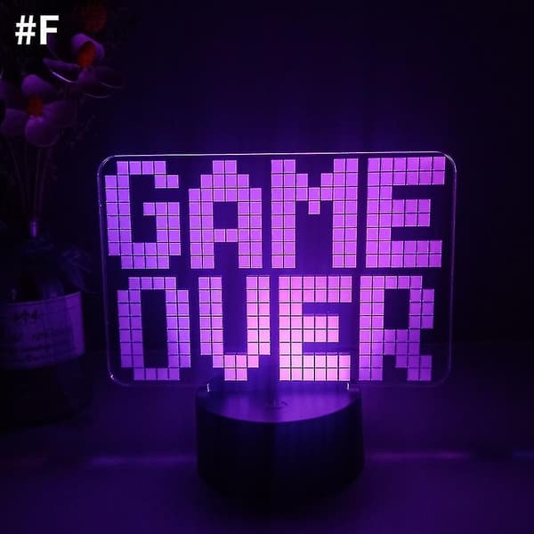 3D Night Light Game Room PS Gamepad Belysningsdekoration