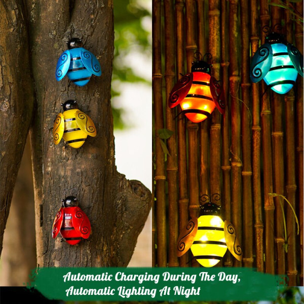 Ny Solar Bee Light Söt Honey Bee Led Lawn Dekorativ Lampa röd 15*11*8cm blue