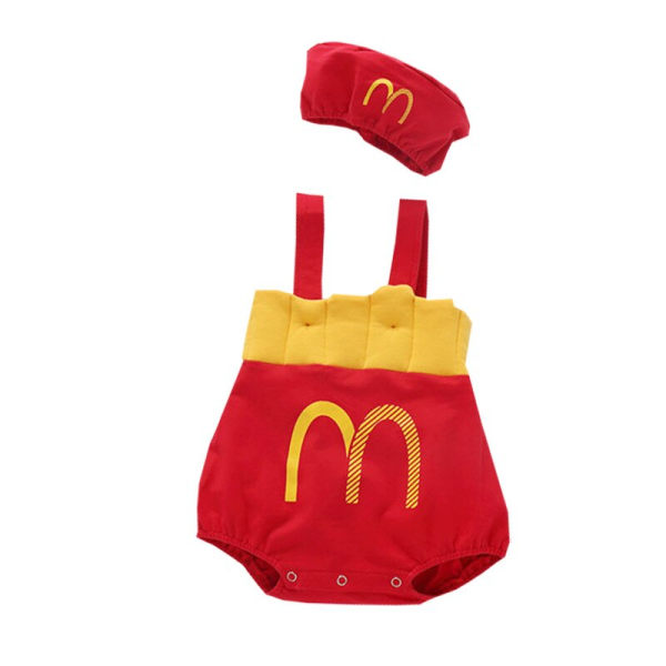 Baby girl boy fries kostym axelbandslös jumpsuit i bomull 90cm 80cm