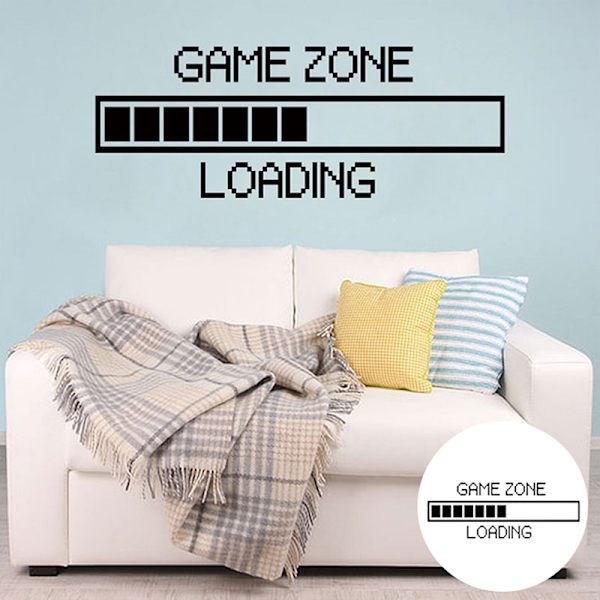 Spelrum Heminredning Dator Videospelszon Loading Decal Wal S: 35*15CM L:57*16CM