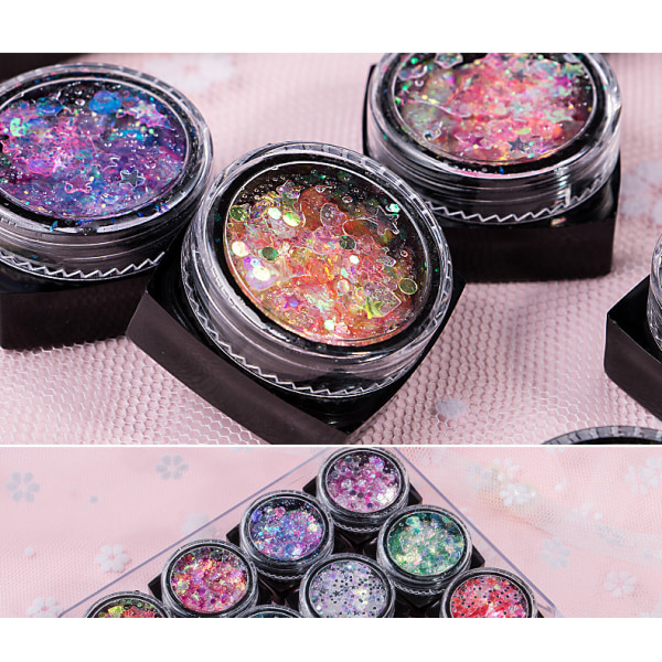 Sequin Star Patch Girl Eye Corner Paljett Makeup Paljett 11#