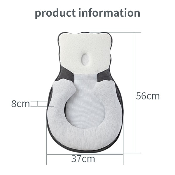 Shaping Kudde Nyfödda Anti-biased Head Sleep Positioning Pad lila 56*37*8cm gray