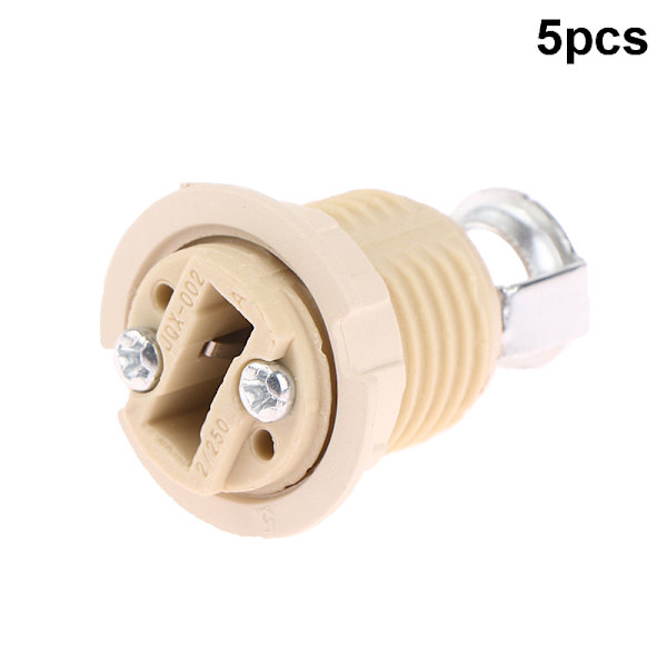 5 Styck G9 Heltand Keramisk Lamphållare Med M10 Tandfäste metall plastic