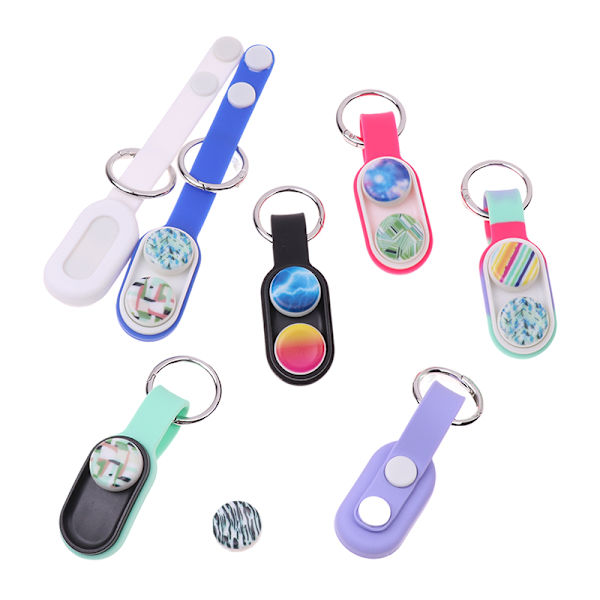 PopPuck Fidget Hand Spinner Series Elastiska magnetleksaker Svart White