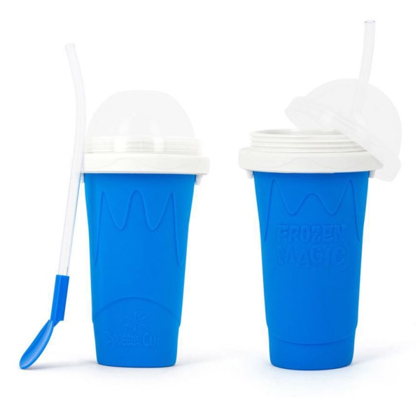 Smoothie Cup, Glas Cup, Summer Milkshake Slush Cups blå