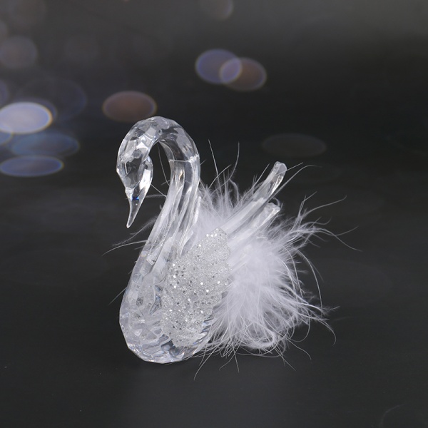 1st Swan Feather Crystal Swan Cake Topper Tillbehör