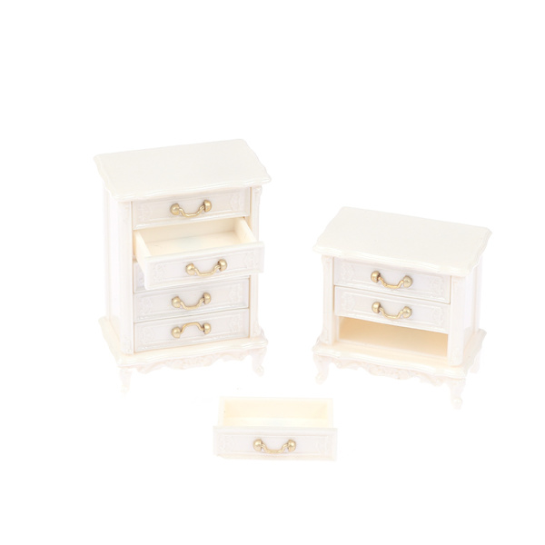 Dockskåp Miniatyrmöbler Modern byrå hög short