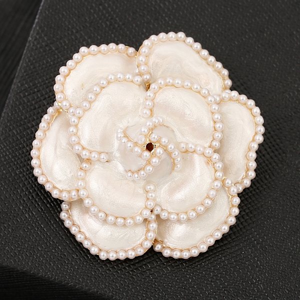 Flower Brosch Emalj Brosch Imitation Pearl Brosch