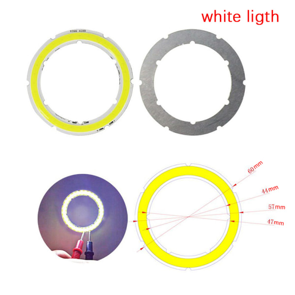 LED COB-form 12V DC 20mm-120mm COB-ring för gör-det-själv-lampa 120mm 3000K 60mm 6500K