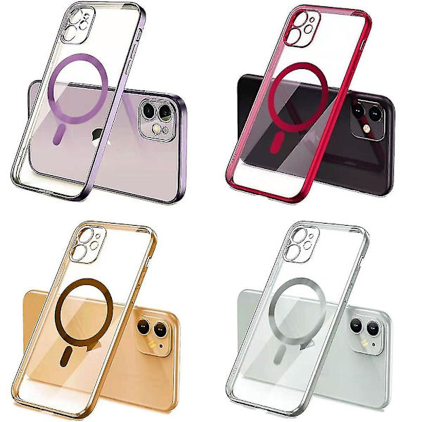 För Iphone 12 Magsafe Magnetic Trådlöst Case Case null ingen