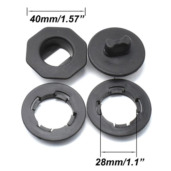 4ST Universal Bilgolvmatta Anti-Slip Clips Auto mattfixering Svart Gray