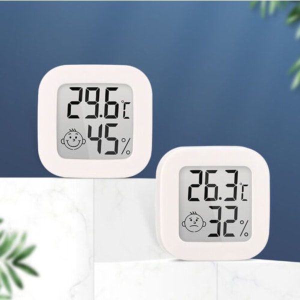 5x digital temperatur Hygrometer termometer fukttermometer 4,2cm vit Hygrometer