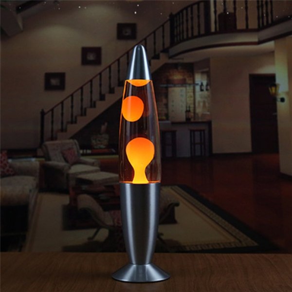 Volcano Lava Lamp Sovrum Nattljus Byta manetlampor Gul Yellow