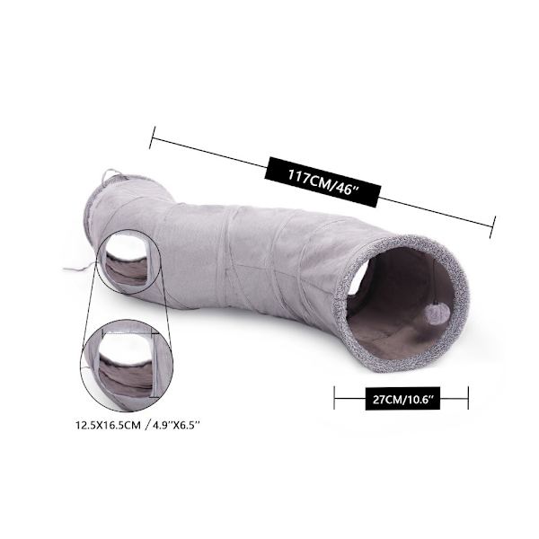 Vikbar tunnel kattleksaker husdjursmaterial 1st