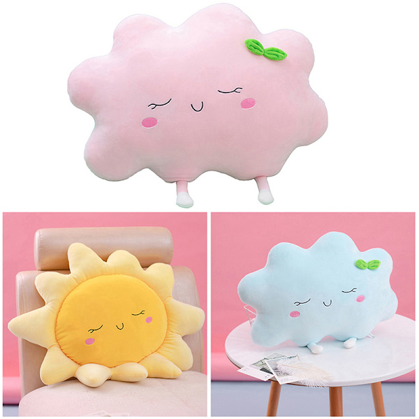 e Sun Cloud Plyschkudde Fylld Mjuklekudde present Sun