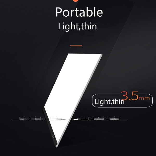 A4 LED-ritplatta Digital grafikplatta USB vit 33x23,5x0,35cm