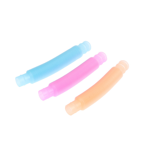5 st Sensoriska Självlysande Pop Tube Fidget Leksak Stressreducerande Multifärgad