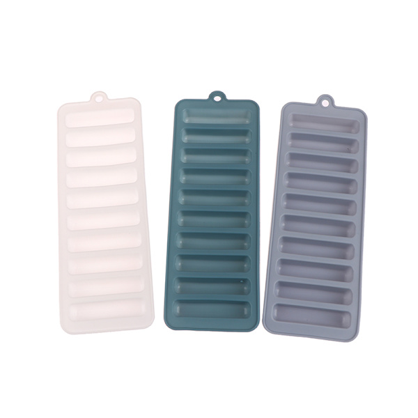 1 st långremsa silikon form bricka Ice Cube Mould Grå Blue