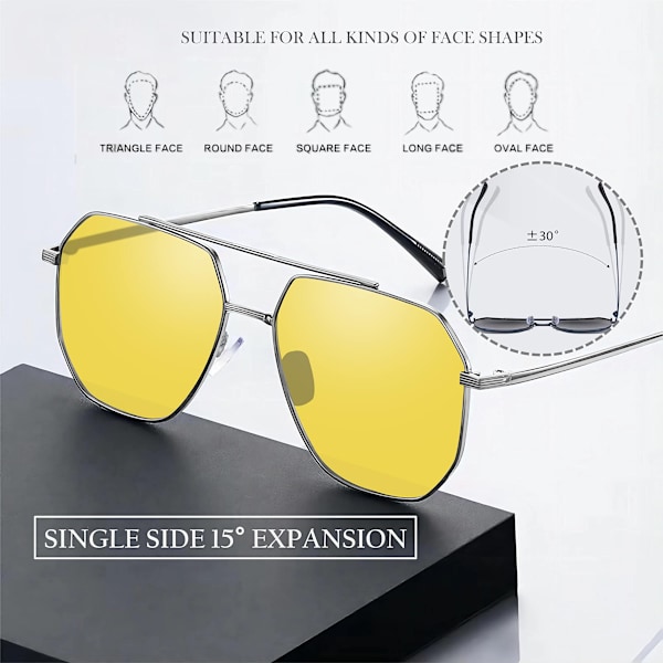Polarized Pilot Solglasögon Solglasögon UV400 skydd