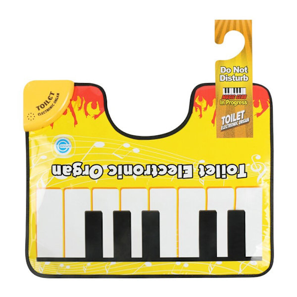 Toalett Piano Musik Matta Pottljudande matta Golvmatta gul 60*48cm