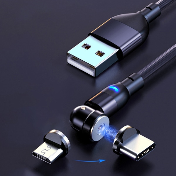 Magnetkabel Snabbladdning Micro USB Typ C för magnet Type-C Android
