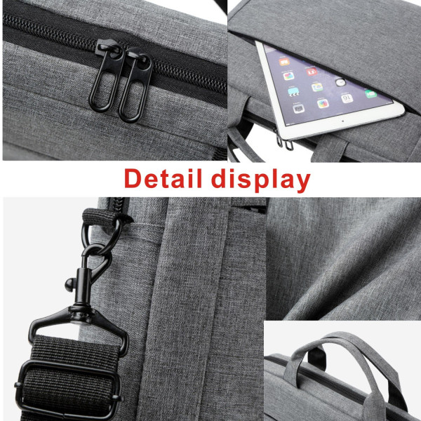 Case PC- cover för datoraxelhandväska grå 15tum black