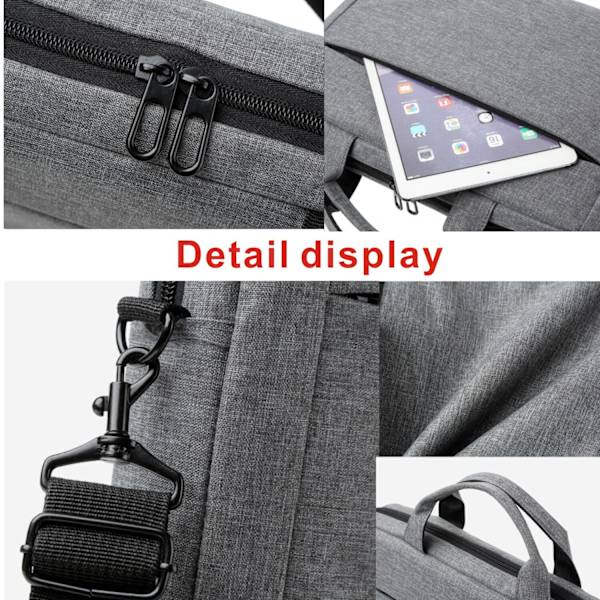 Case PC- cover för datoraxelhandväska grå 15tum gray