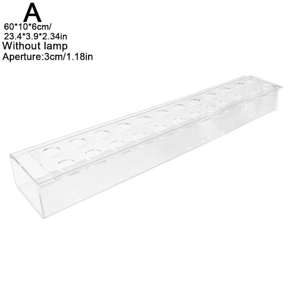 Klar akryl blomvas rektangulär blommor Mittpunkt för Din Transparent 60*10*6,5cm Transparent 60*10*6.5cm