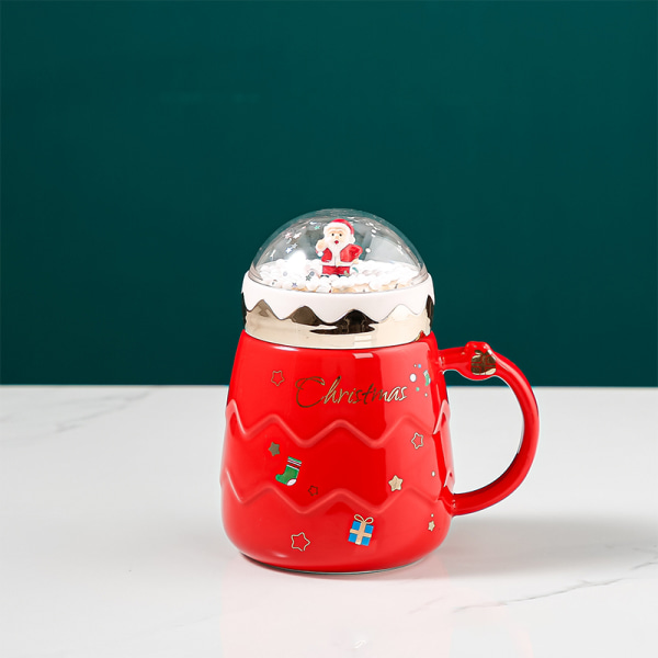 Julmugg Keramisk tomte Mjölk Kaffe Vattenkopp Jul Nytt Blå Red