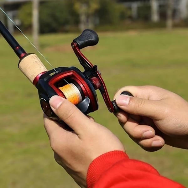 Senaste versionen Baitcast-rulle med 19BB 8.1:1 Gear Ratio High Sp Red 7.2:1 Left