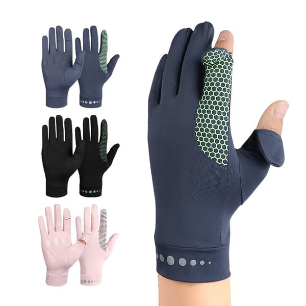 Sommar Anti-UV Ice Silk Thin Halkvante Black Pink