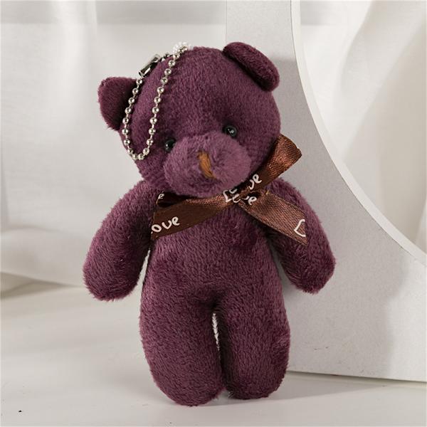 Teddy Bear Plyschleksaksnyckelring och Siamese Bear Small Gift Keycha Blue Purple