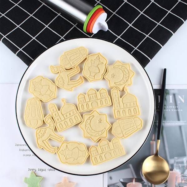 6/8 st/ Set Eid Mubarak Tecknad Cookie ters DIY Plast Ramadan E A