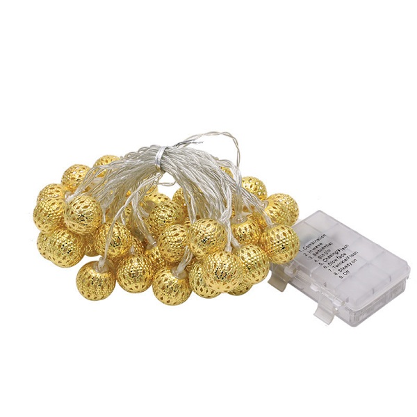 20 Led Ball String Lights 3m Batteridriven varmvit