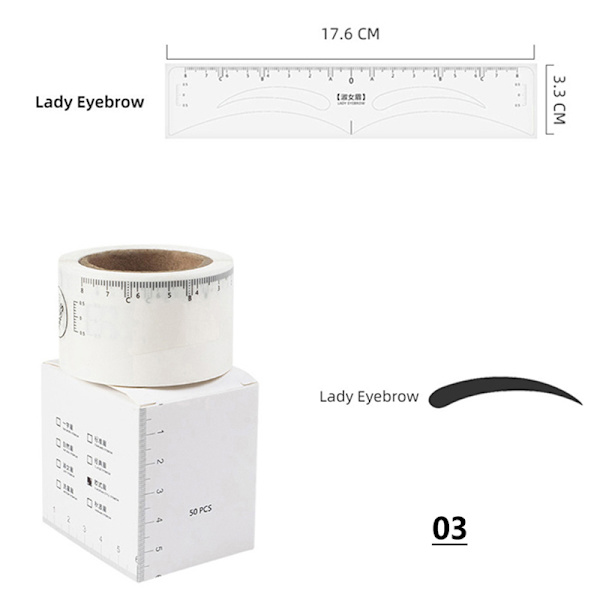 50 st Quick Eyebrow Mall Stickers Guide Makeup Tool N7 N3