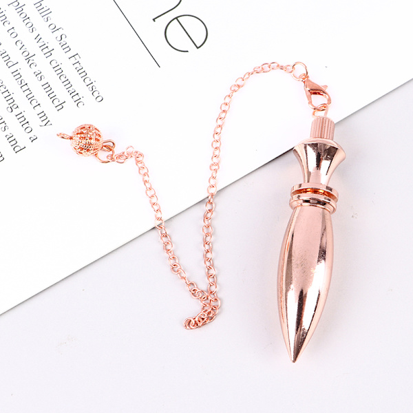 Metal Koppar Spiritual Point Pendel för DivinationHealing Rose Gold Rose Gold