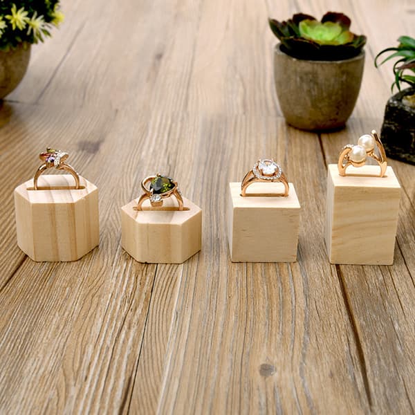 2:a träring display stativ rack smycken Organizer hexagon