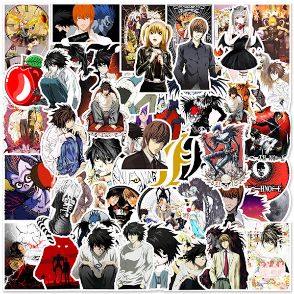 50 st Death Note Cartoon Stickers Laptop Gitarr Bagage Skateboard