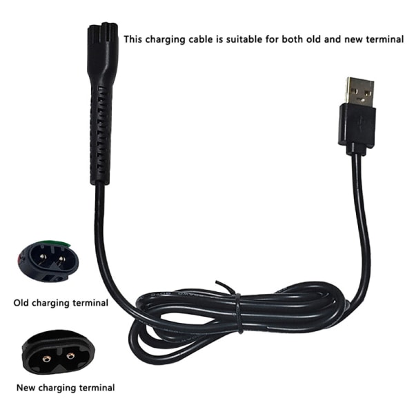 Elektriska hårklippare Power USB Laddningskabel Linje Bla