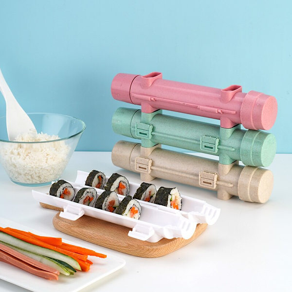 DIY Kitchen Sushi Tools Bazooka Bento Tools vit pink