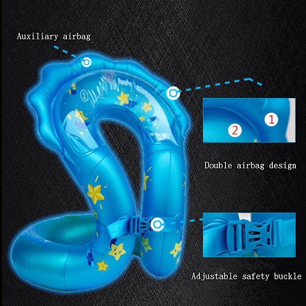 Barnsäkerhet Simring Justerbart Spänne Flytande blå liten blue 24pcs