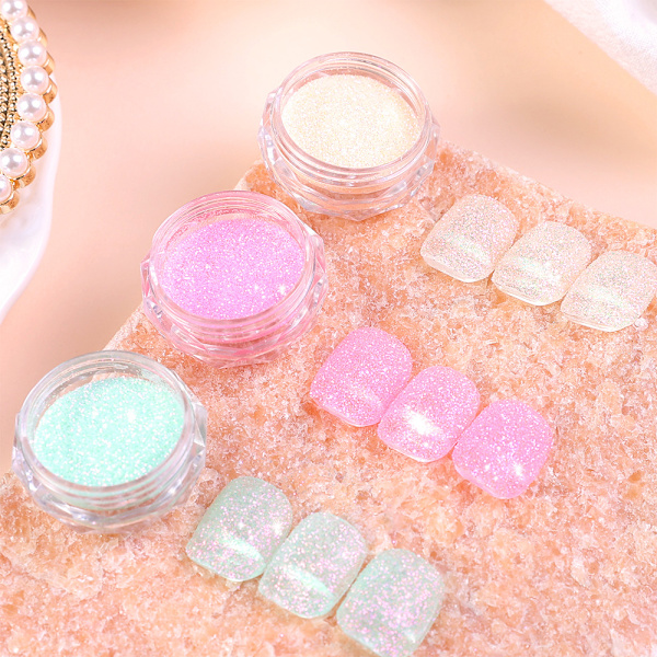 Nail Powder Candy Color Broken Diamond Powder Glitter Paljetter Sugar Powder [No.4]]