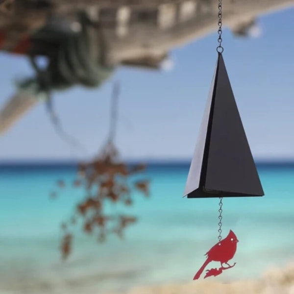 Utomhus Wind Chime Dörr Veranda Trädgårdsdekoration svart boj compass