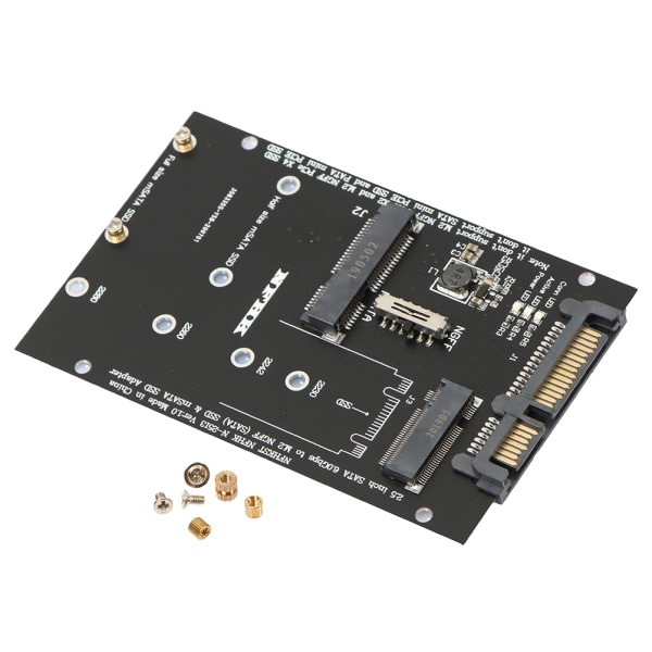 M.2 NGFF MSATA SSD till SATA 3.0 Adapter 2 i 1 omvandlarkort