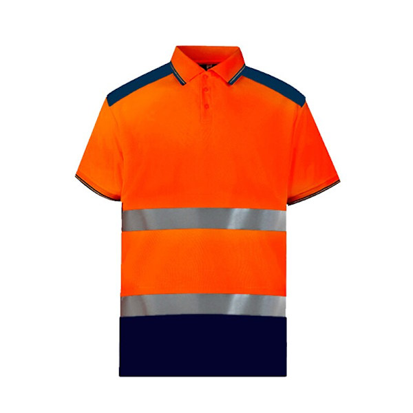 Tvåfärgad säkerhetspikétröja Reflextröja med hög synlighet green medium orange medium